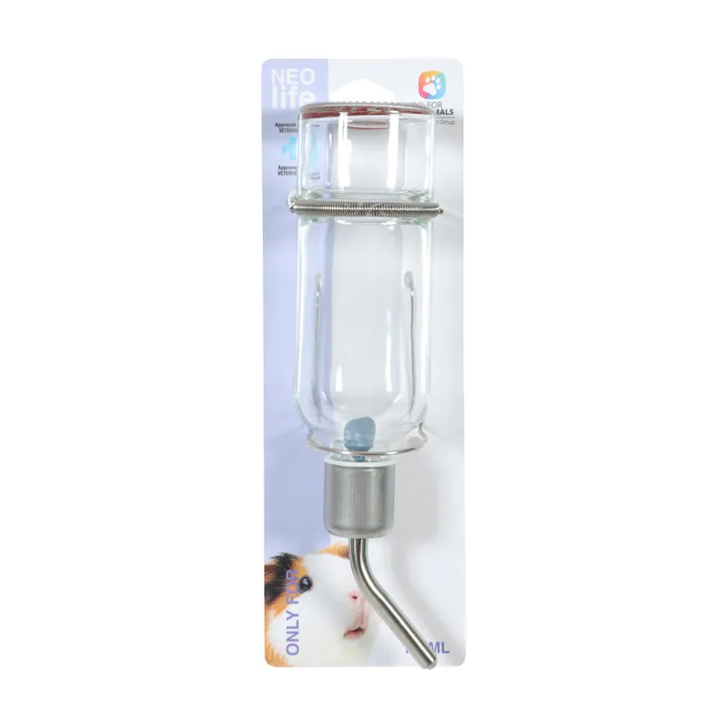 Zolux 0.324 KG Neo life bebedero de vidrio para conejos y roedores