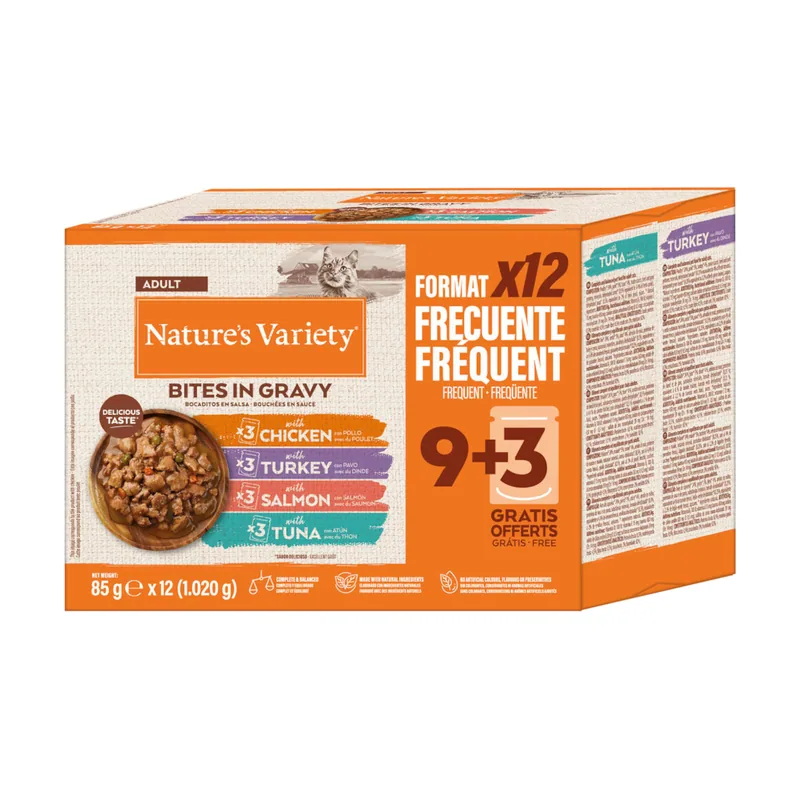 Nature's Variety Bites en salsa 48 x 85 g