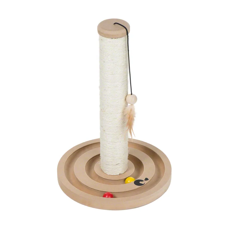 Poste rascador para gatos Scratch & Play con juguete