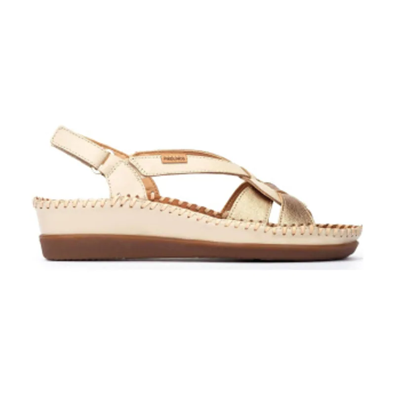 Sandalia metalizada con cuña Cadaques W8K-1839C1