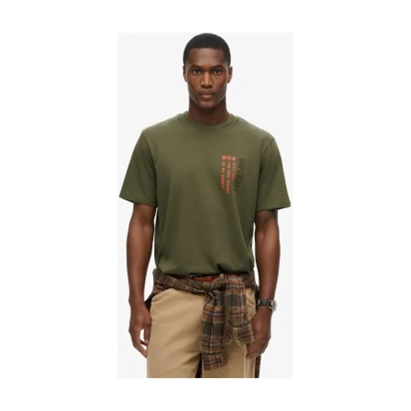 Camiseta holgada con logotipo deportivo utilitario M1012029A