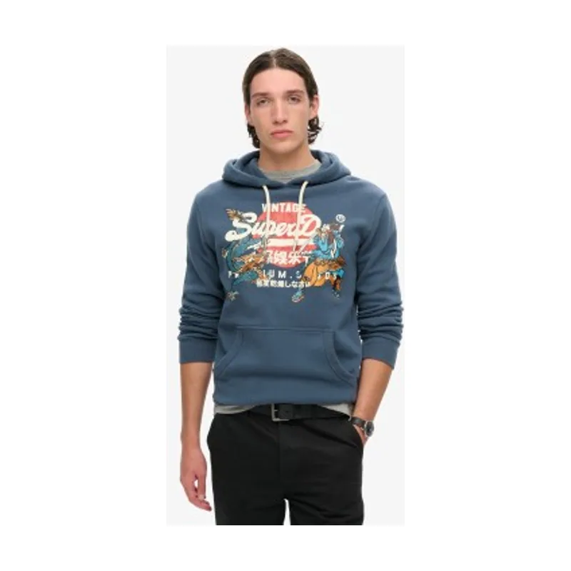 Sudadera gráfica con capucha y logotipo Tokyo Vintage M2013702A
