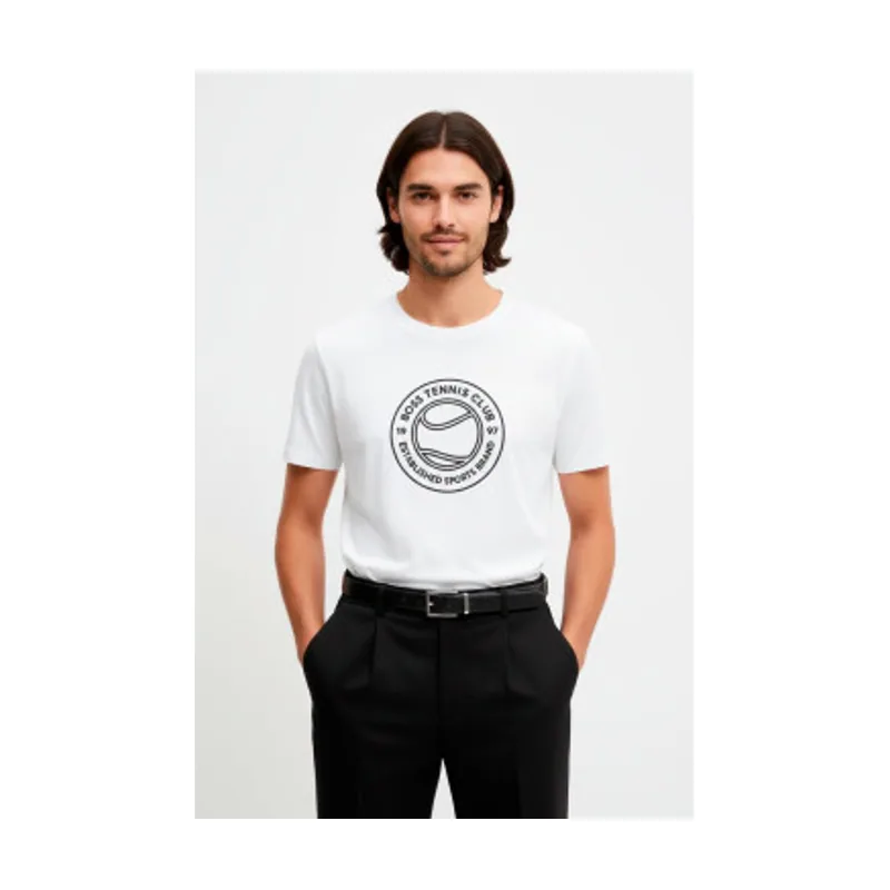 Camiseta con ilustración de tenis 50553648