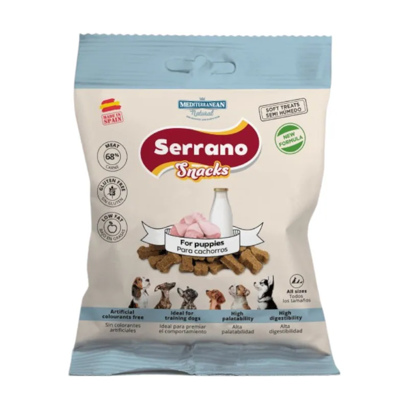 Mediterranean Natural 85 g Serrano Huesitos para cachorros