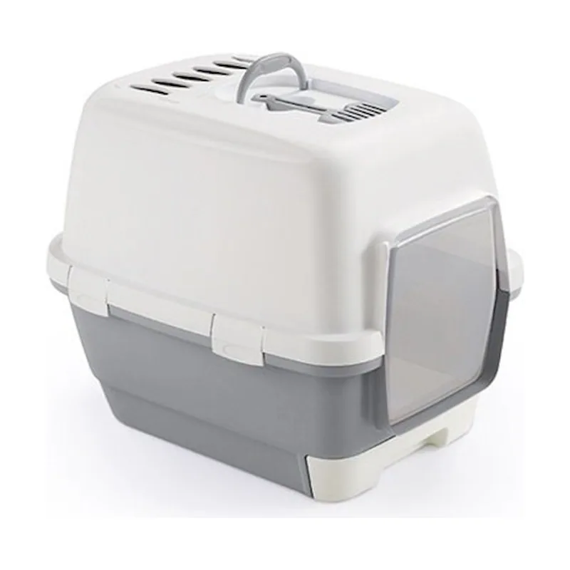 Stefanplast Cathy Clever Smart Arenero Cerrado Gris para gatos
