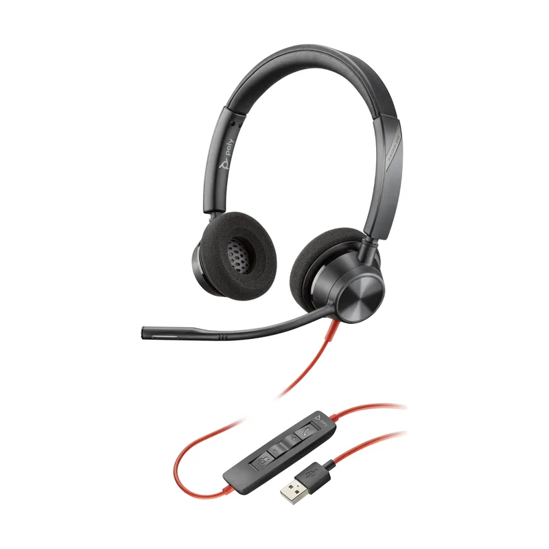 HP plantronics blackwire 3320 diadema biaural cable usb-a con microfono
