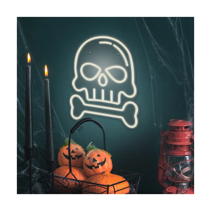 Light Neon Lamp Cartel para decoración de pared de Halloween con puerto USB