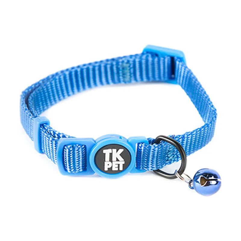 TK-Pet Classic Collar Nylon con Cascabel Azul para gatos