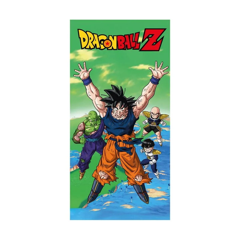 Toalla Infantil de Dragon Ball-Multicolor-70x140cm-Elaborada con 100% Algodón de 320 gsm-Toalla Pequeña-Estampado de Goku