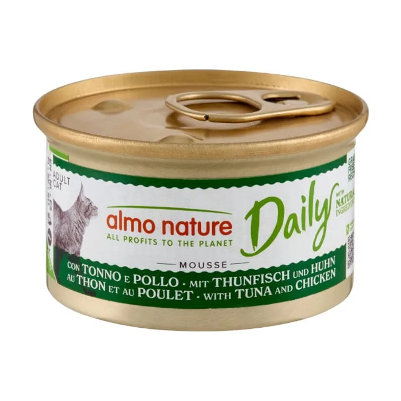 Almo Nature 85 g Daily Menu Mousse de Atún y pollo lata