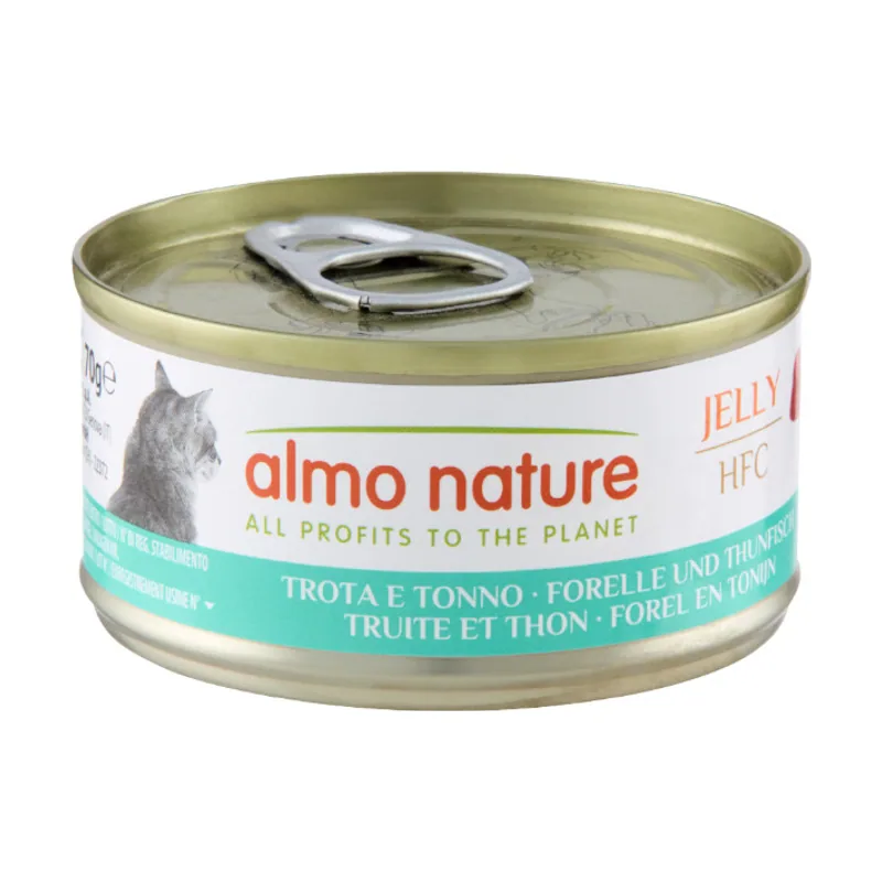 Almo Nature 70 g HFC Trucha y Atún en Gelatina