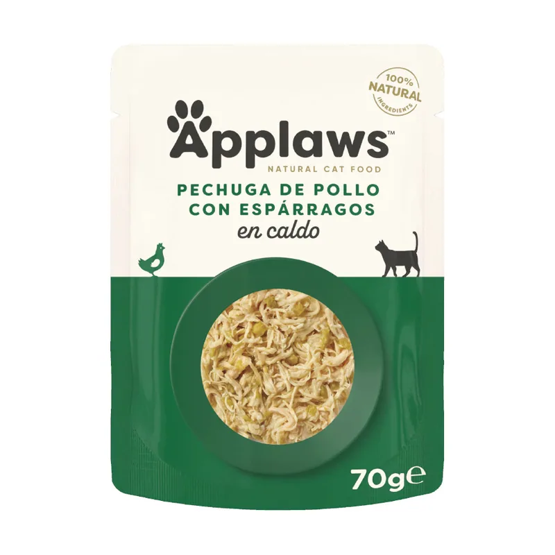 Applaws 70 g Pollo y Espárragos sobre