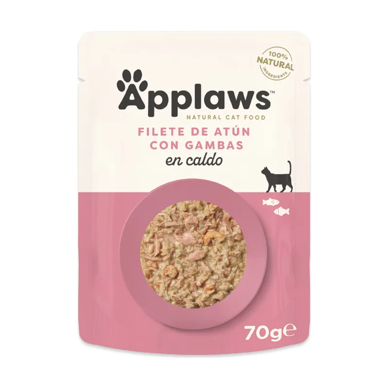 Applaws 70 g Atún y Gambas sobre