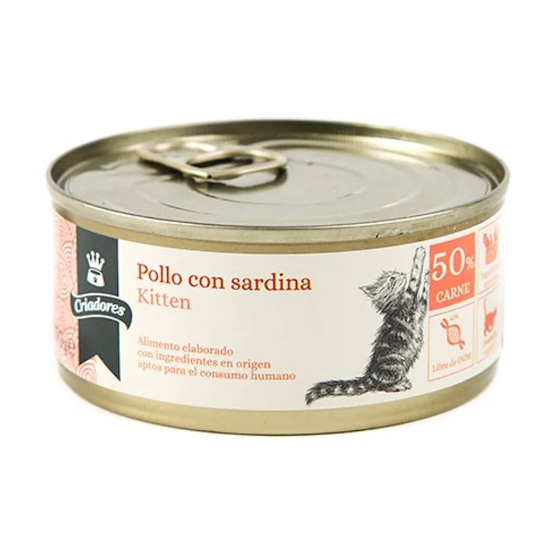 Criadores 170 g Kitten Pollo y Sardina lata