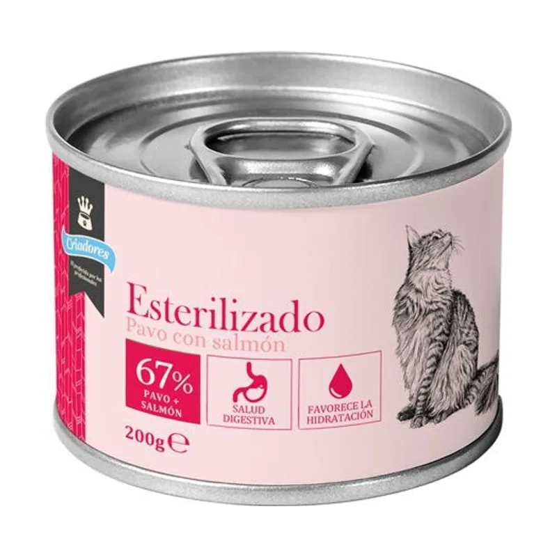 Criadores 200 g Esterilizado Paté Pavo y Salmón lata