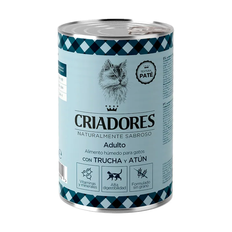 Criadores 400 g Adulto con Trucha y Atún lata