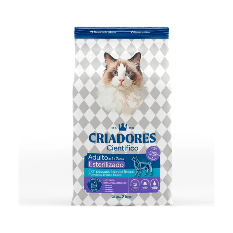 Criadores 2 kg Científico Adulto Esterilizado Pescado
