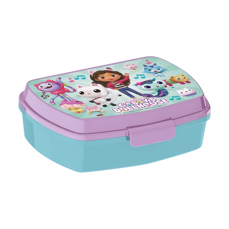 Sandwichera gabby's dollhouse party rosa claro rectangular 17 x 5,6 x 13,3 cm