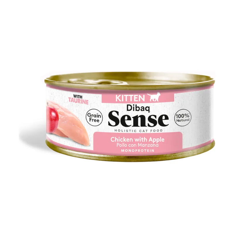 Dibaq 70 g Sense Grain Free Kitten Pollo y Manzana lata