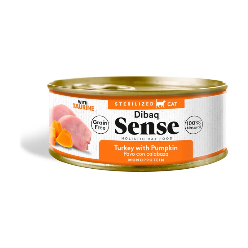 Dibaq 70 g Sense Sterilized Grain Free Pavo y Calabaza lata