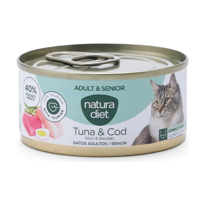 Natura Diet 85 g Adult & Senior Atún y Bacalao lata
