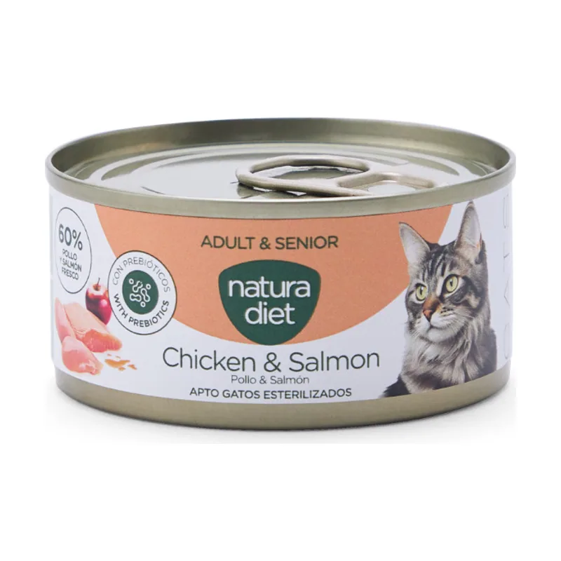Natura Diet 85 g Adult & Senior Pollo y salmón pata