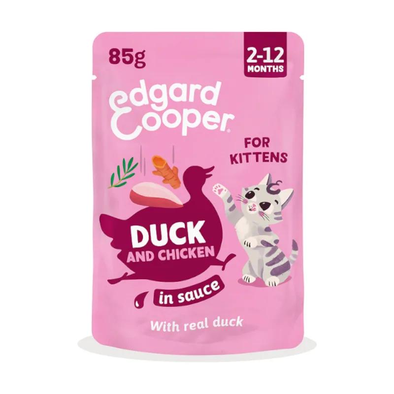 Edgard & Cooper 85 g Kitten Pato y Pollo sobre en salsa