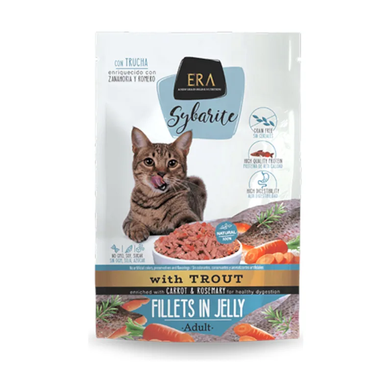 ERA 85 g Sybarite Adult Trucha Filetes en Gelatina Sobre