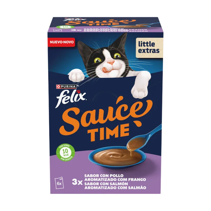 Felix 6 x 40 g Cat Salsa de Pollo y Salmón