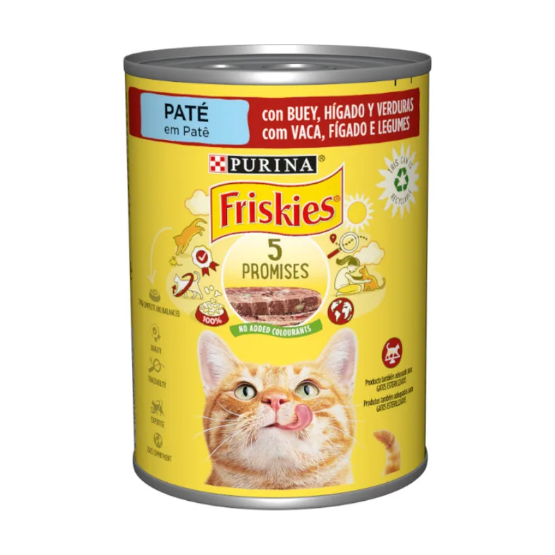 Friskies 400 g Adult Buey e hígado en Paté lata