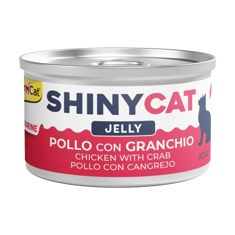GimCat 70 g Shiny Filet Pollo y Cangrejos Lata