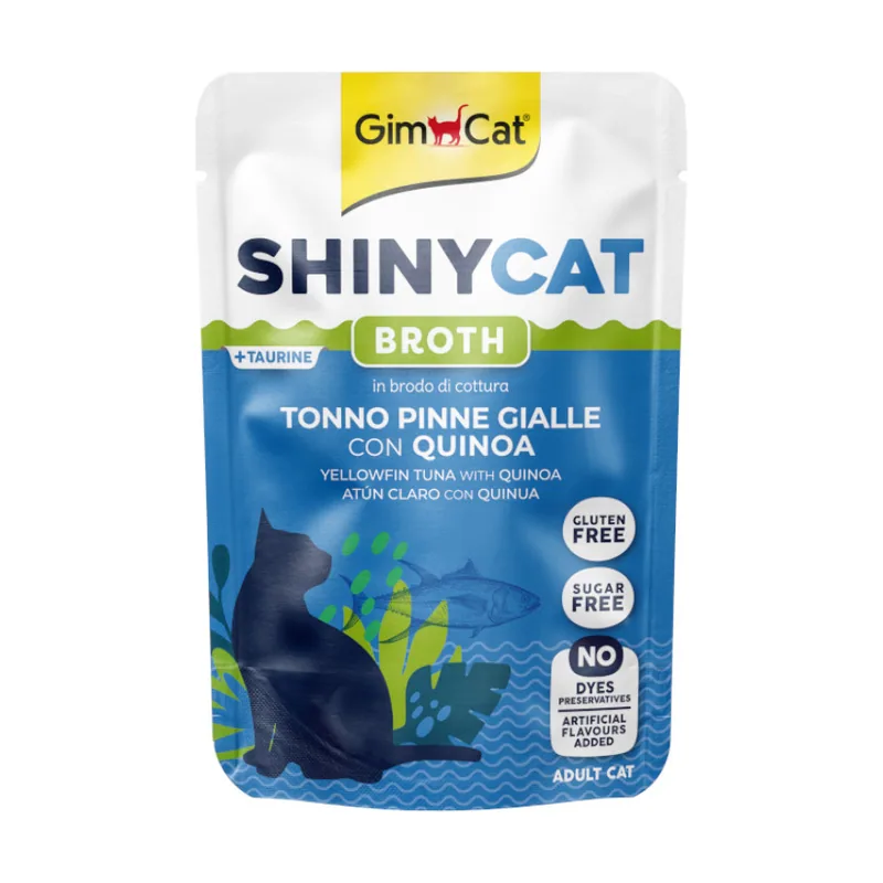 GimCat 70 g atún y quinoa en caldo sobre
