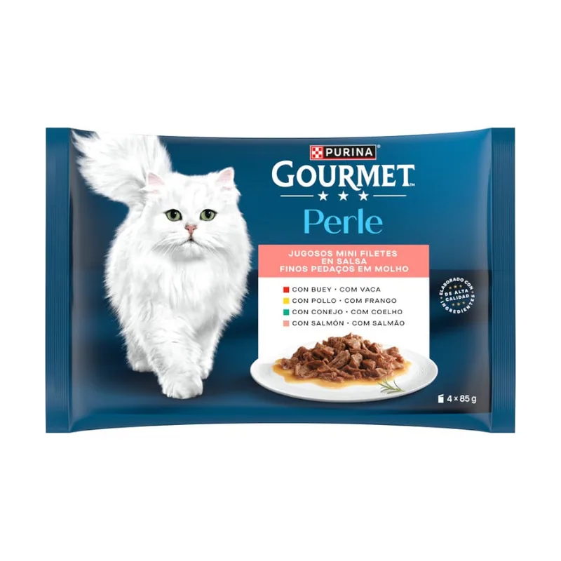 Gourmet 4 sobres x 85 g Perle Filetes en salsa sobre