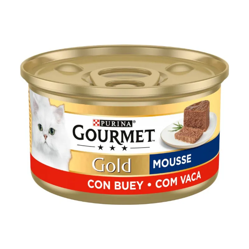 Gourmet 85 g Gold Mousse de Buey lata