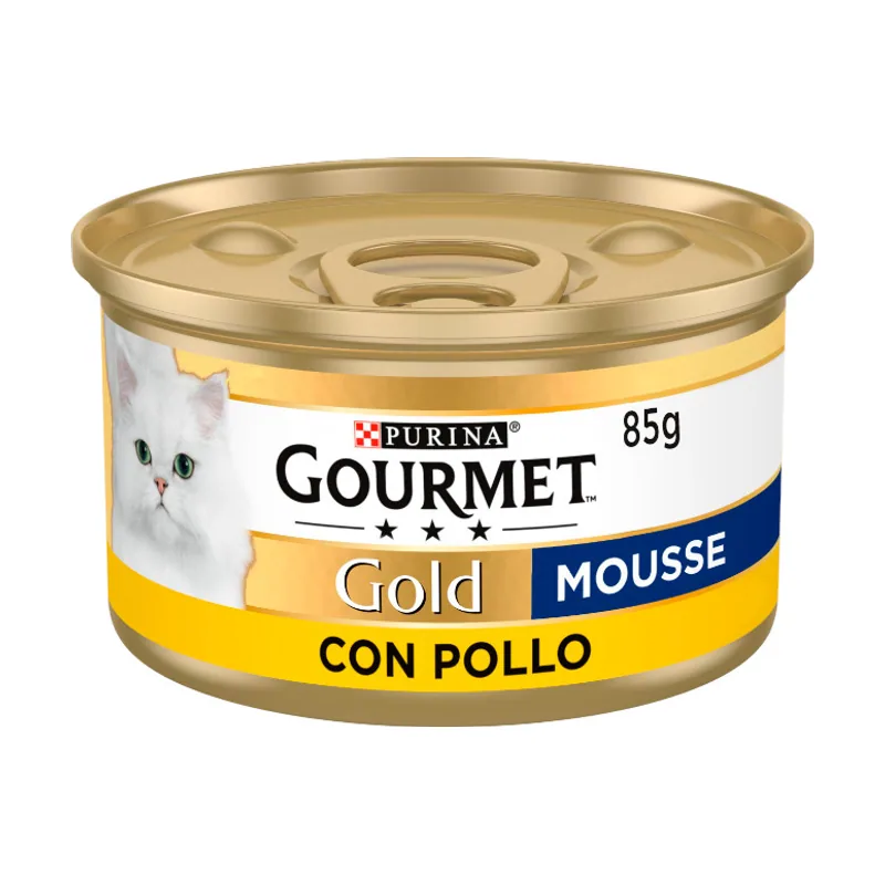 Gourmet 85 g Gold Mousse de Pollo lata