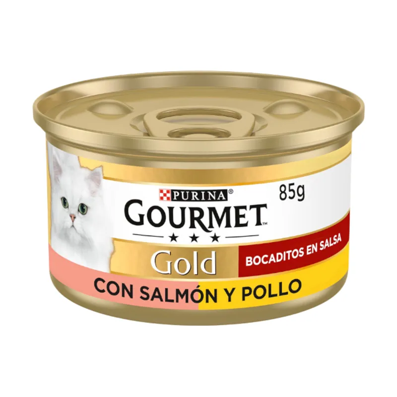 Gourmet 85 g Gold Bocaditos Salmón y Pollo