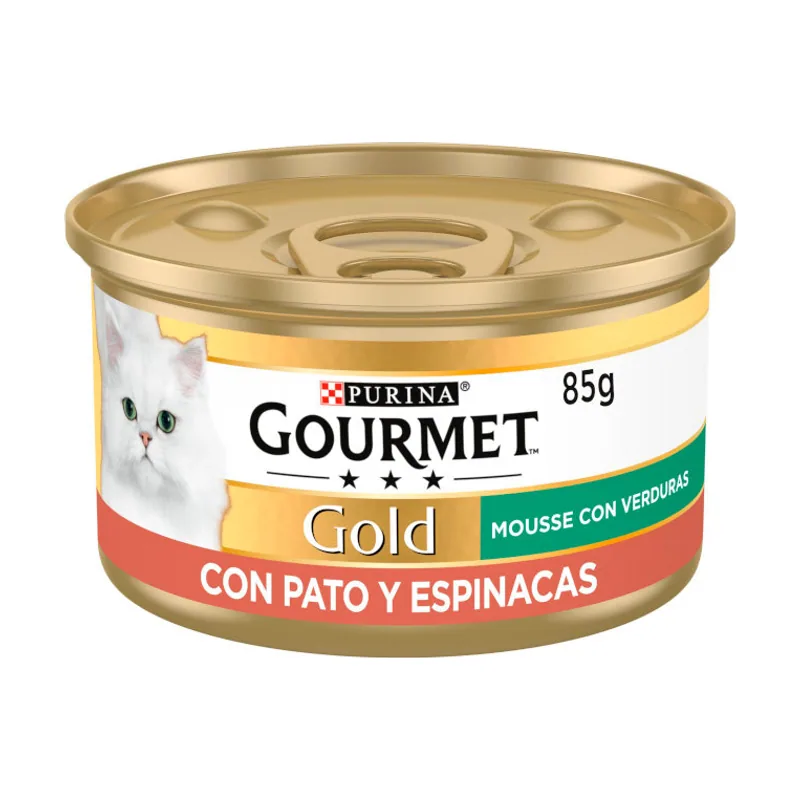 Gourmet 85 g Gold Mousse de Pato con Espinacas lata