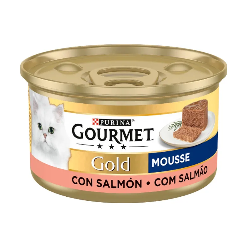 Gourmet 85 g Gold Mousse de Salmón lata