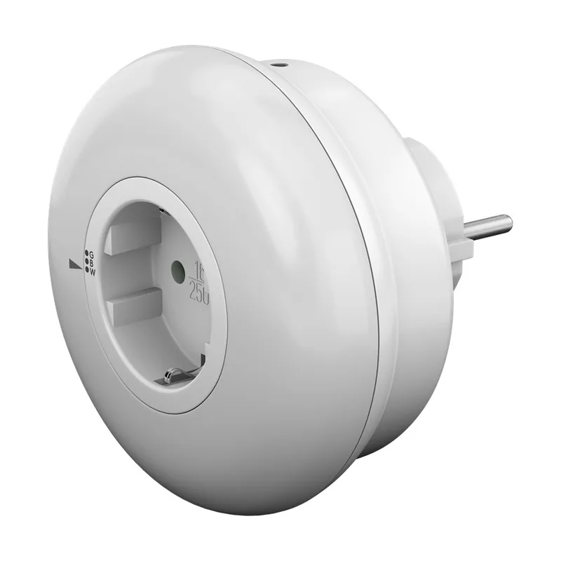 64567 Luz LED nocturna para enchufe/luz snooze niños/luz enchufe/sensor crepuscular y contacto protector de enchufe
