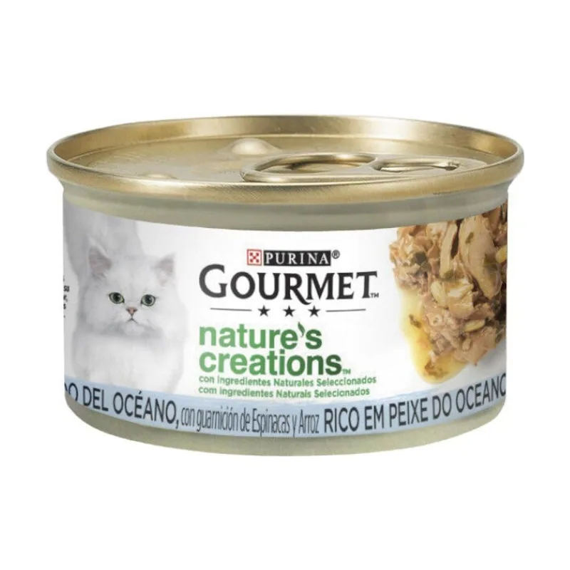Gourmet 85 g Nature’s Creations de Pescado del Océano lata