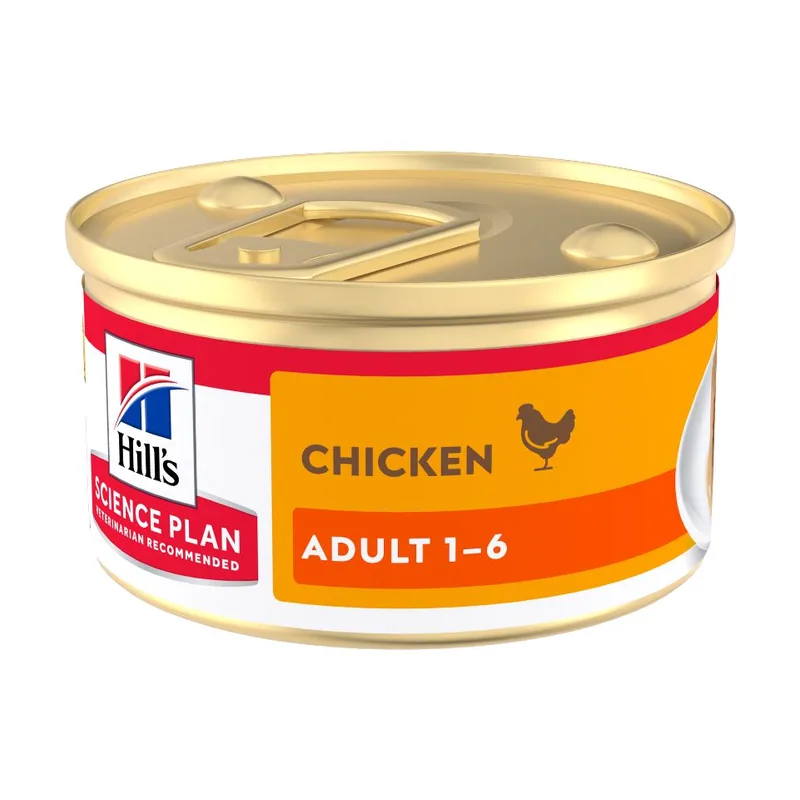 Hill's 85 g Science Plan Adult Mousse de Pollo lata