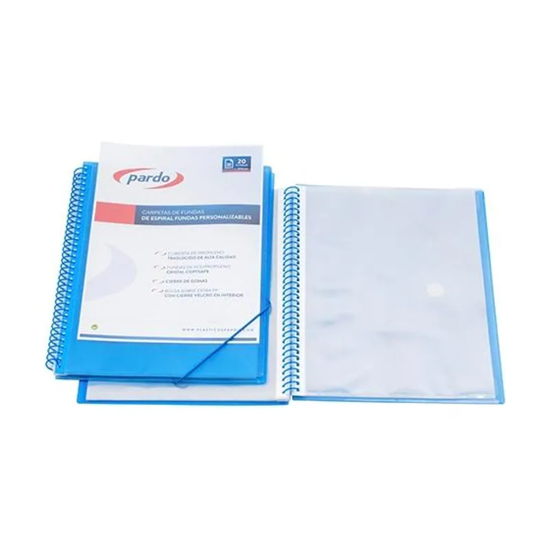 Carpeta 60 fundas espiral studio style pp folio
