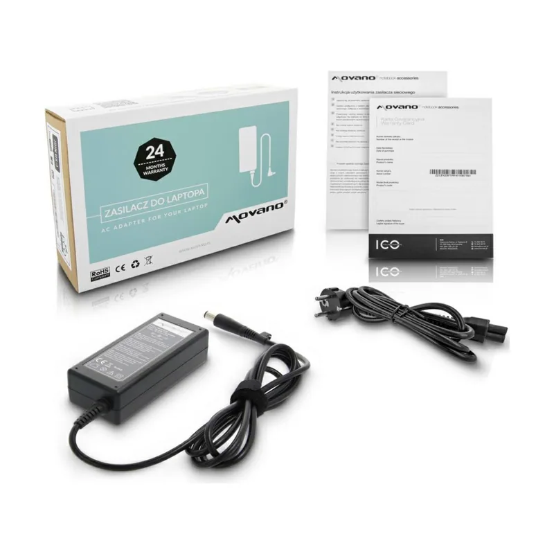Cargador compatible para portátil hp 65w 19.5v 3.33a 7,4 mm x 5,0 mm pin central