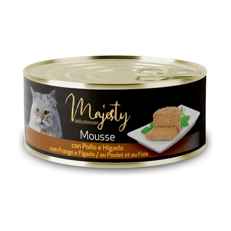 Majesty 85 g Adult Mousse de Pollo e Hígado lata