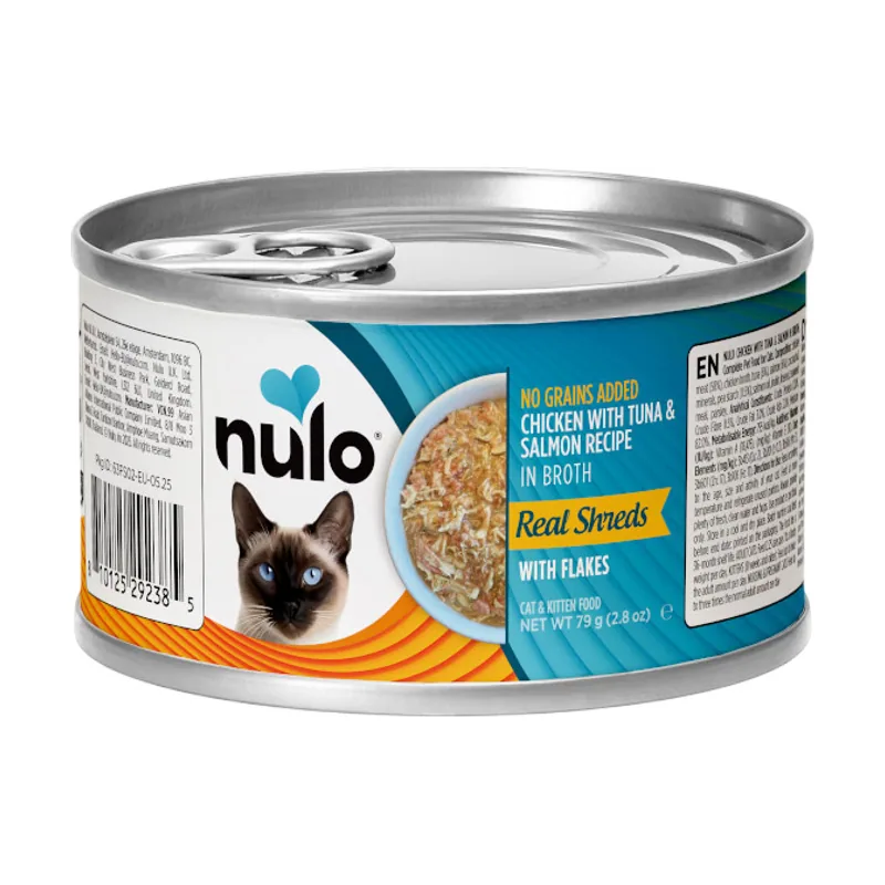 Nulo 79 g Flaked Pollo con Tuna y Salmón Lata