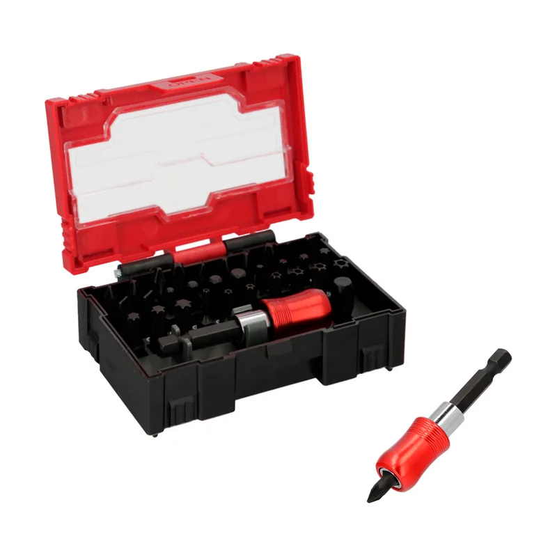Juego De Puntas Destornillador Acero Cromo Vanadio Con Adaptador 32 Piezas