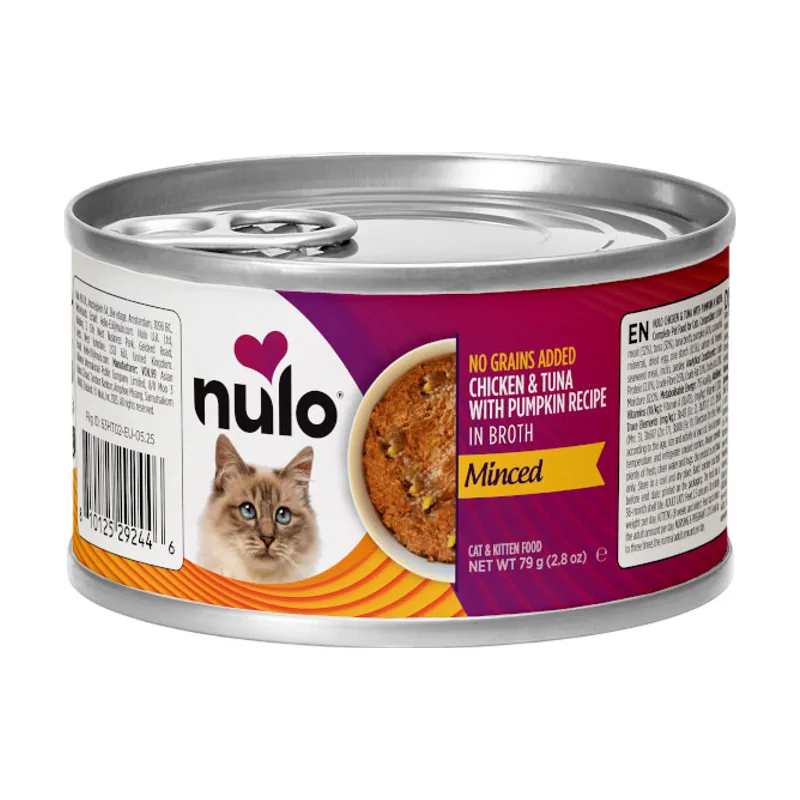 Nulo 79 g Minced Pollo y Tuna con Calabaza Lata