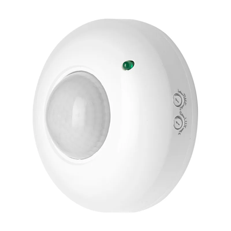 Detector De Movimiento por Infrarrojos con Sensor Crepuscular 360°. Ajustable