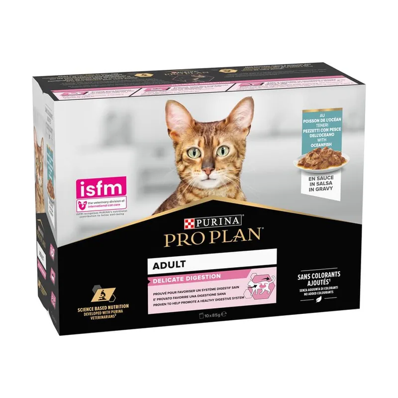 Pro Plan 10 sobres x 85 g Delicate Digestion con Pescado del Océano en salsa