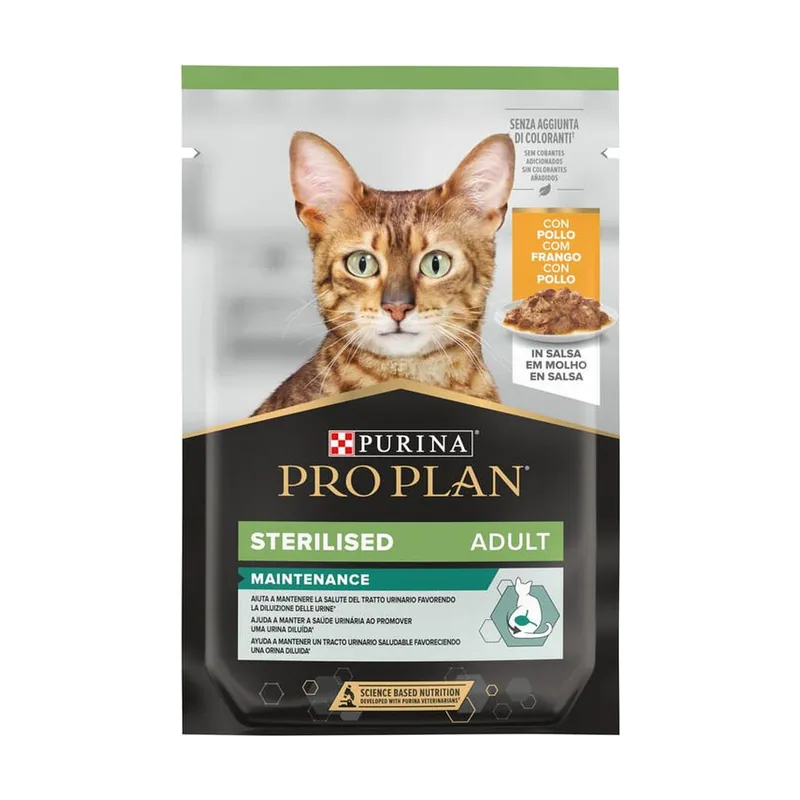 Pro Plan 85 g Sterilised Maintenance sobre con Pollo en salsa